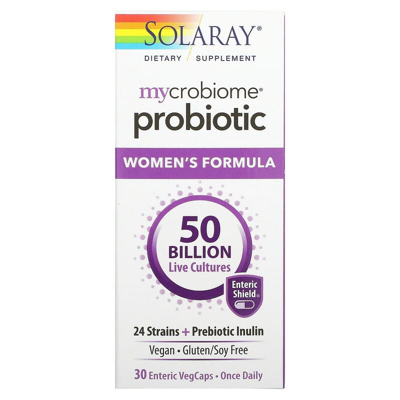 Solaray Mycrobiome Probiotic Women's Formula 50 Billion 30 Enteric VegCaps 76280737202