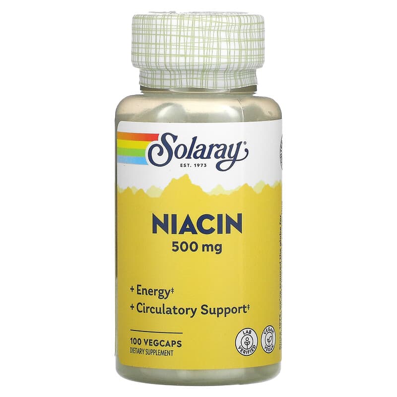 Solaray Niacin 500 mg 100 VegCaps 76280043631