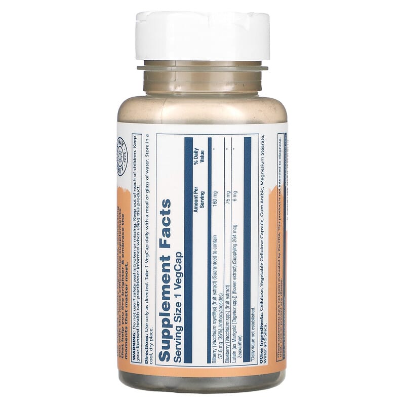 Solaray, Once Daily Bilberry & Lutein, 30 VegCaps 76280031157
