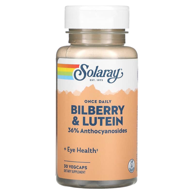 Solaray Once Daily Bilberry & Lutein 30 VegCaps 76280031157