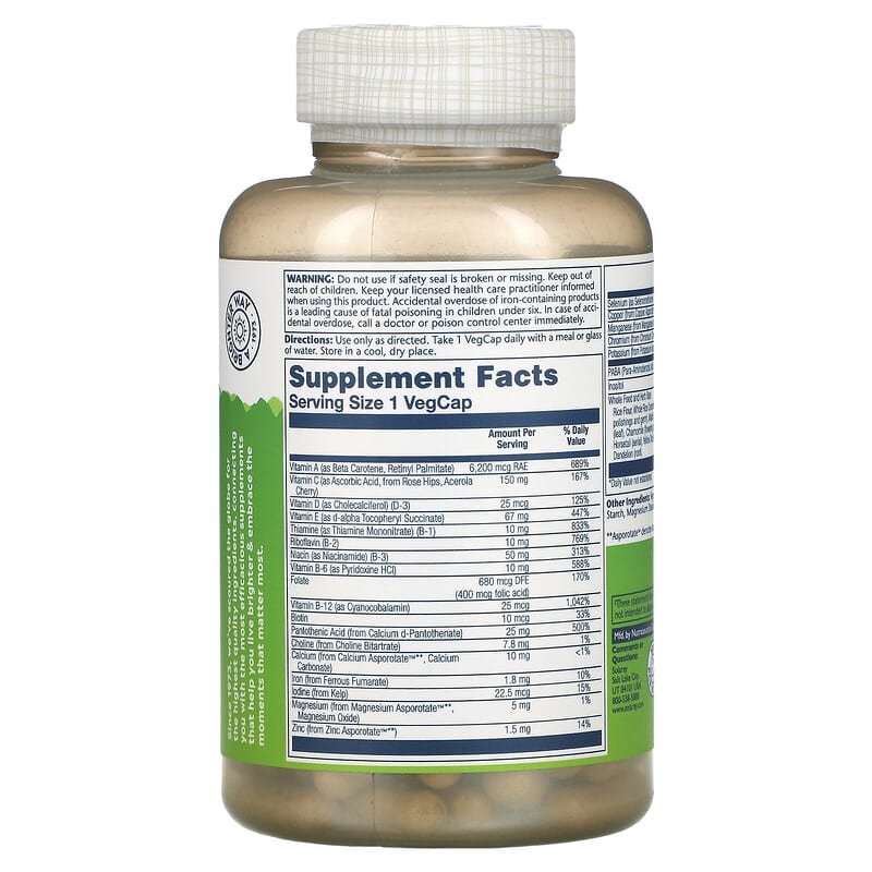 Solaray, Once Daily High Energy Multivitamin, 120 VegCaps 76280047318