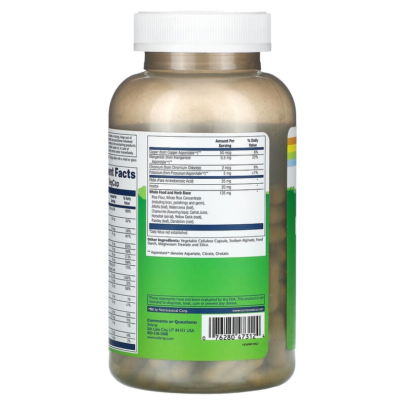 Solaray, Once Daily High Energy Multivitamin, 180 VegCaps 76280473124