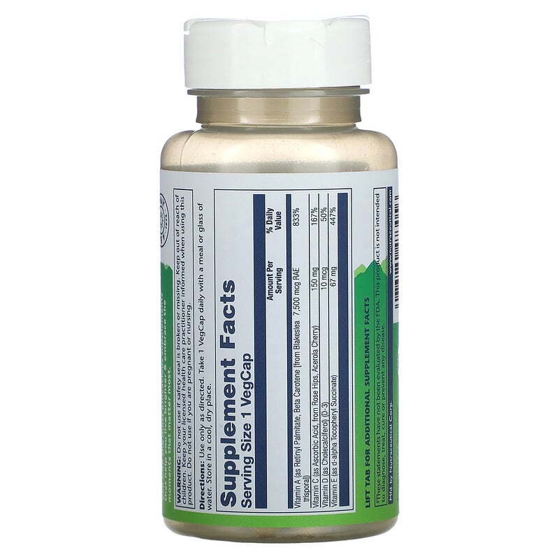 Solaray, Once Daily, High Energy Multivitamin, Iron Free, 60 VegCaps 76280473056