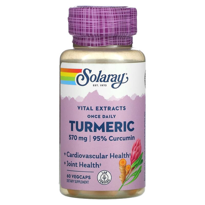 Solaray Once Daily Turmeric 570 mg 60 VegCaps 76280186628