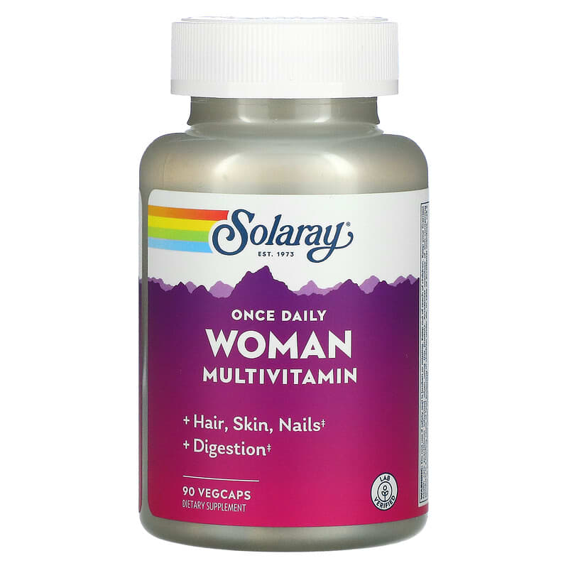 Solaray Once Daily Woman Multivitamin 90 VegCaps 76280518122