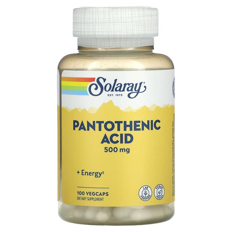 Solaray Pantothenic Acid 500 mg 100 VegCaps 76280043808