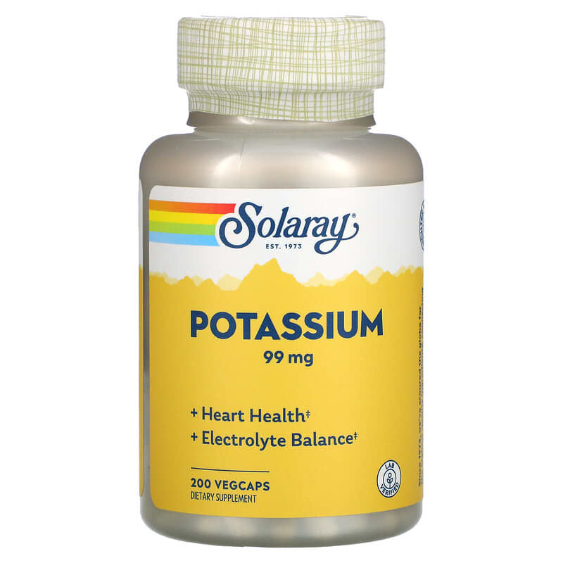 Solaray Potassium 99 mg 200 VegCaps 76280046717