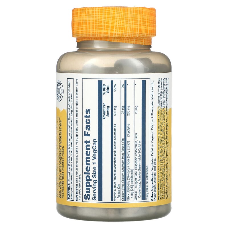 Solaray, Reacta C with Black Elderberry, 120 VegCaps 76280846638