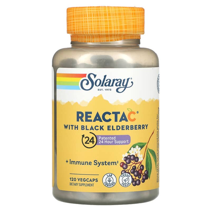 Solaray Reacta C with Black Elderberry 120 VegCaps 76280846638