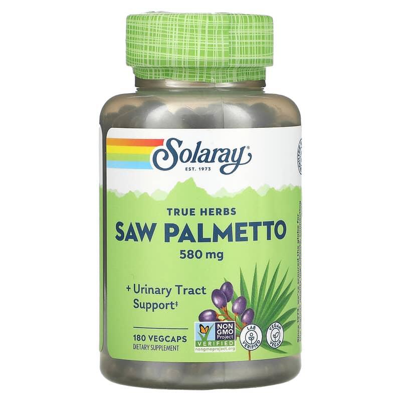 Solaray Saw Palmetto 580 mg 180 VegCaps 76280015515