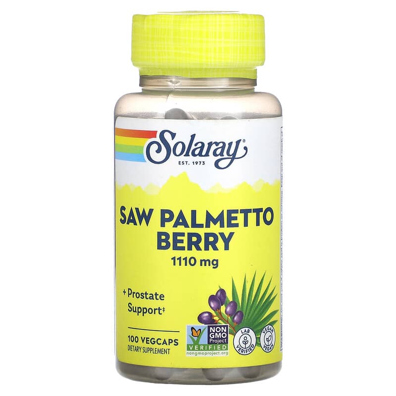 Solaray Saw Palmetto Berry 555 mg 100 VegCaps 76280195507
