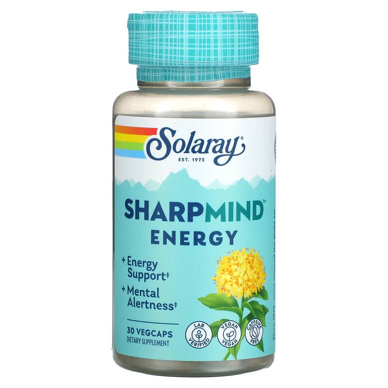 Solaray, SharpMind, Energy, 30 Vegcaps 76280648065