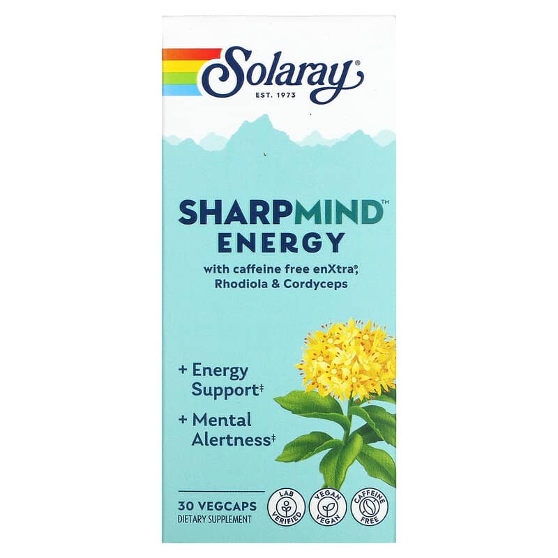 Solaray SharpMind Energy 30 Vegcaps 76280648065