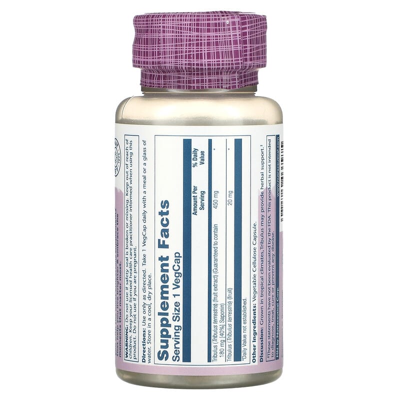 Solaray, Tribulus, 450 mg, 60 VegCaps 76280037975