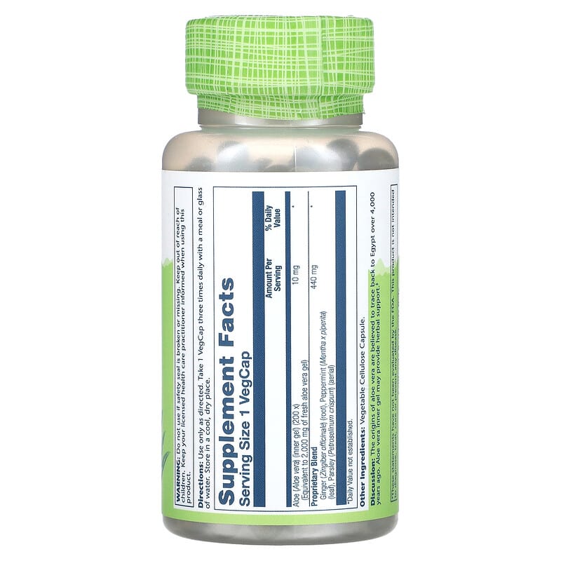 Solaray, True Herbs, Aloe Vera Gel, 10 mg, 100 VegCaps 76280001204