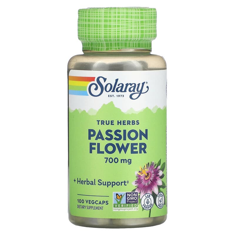 Solaray True Herbs Passion Flower 350 mg 100 VegCaps 76280014303