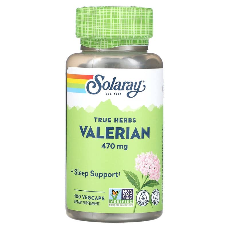 Solaray True Herbs Valerian 470 mg 100 VegCaps 76280016307