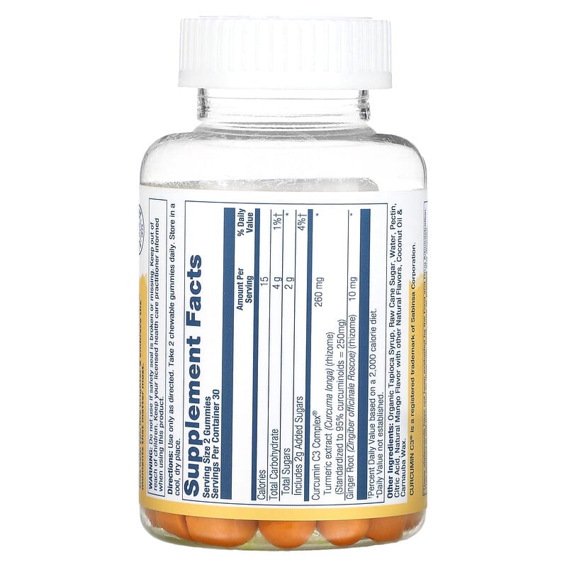 Solaray, Turmeric Gummies, Natural Mango, 60 Gummies 76280279320