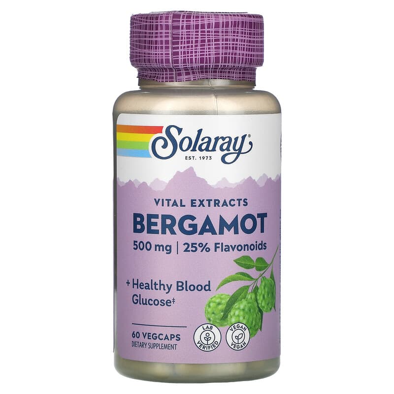 Solaray Vital Extracts Bergamot 500 mg 60 Vegcaps 76280494167