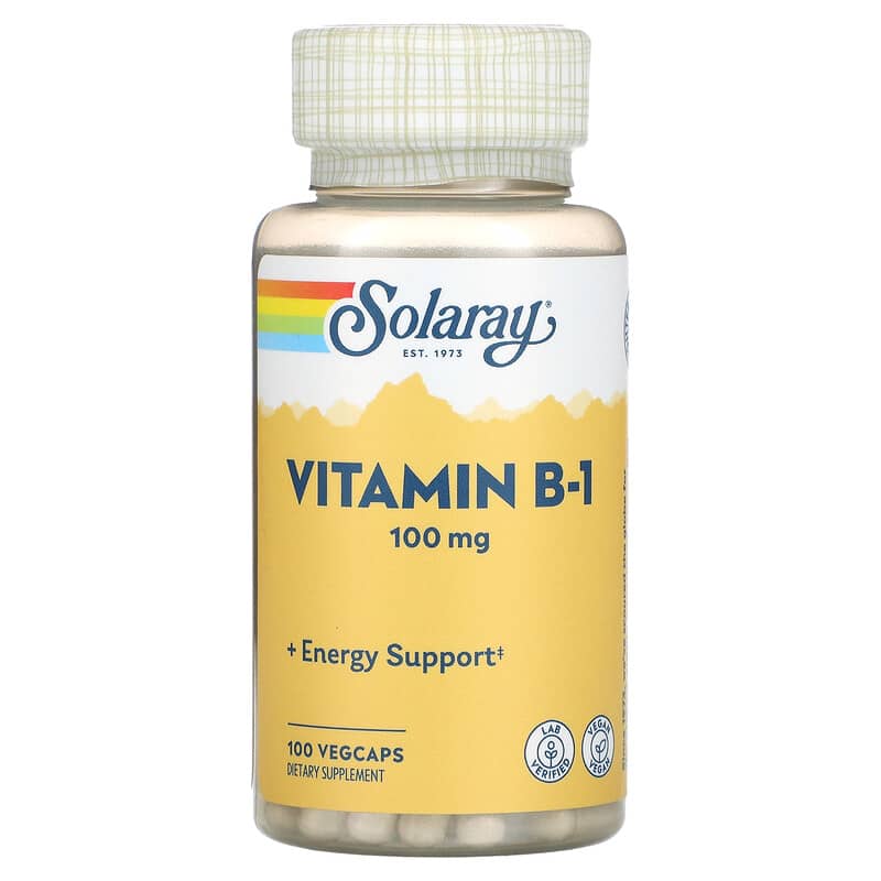 Solaray Vitamin B-1 100 mg 100 VegCaps 76280043259
