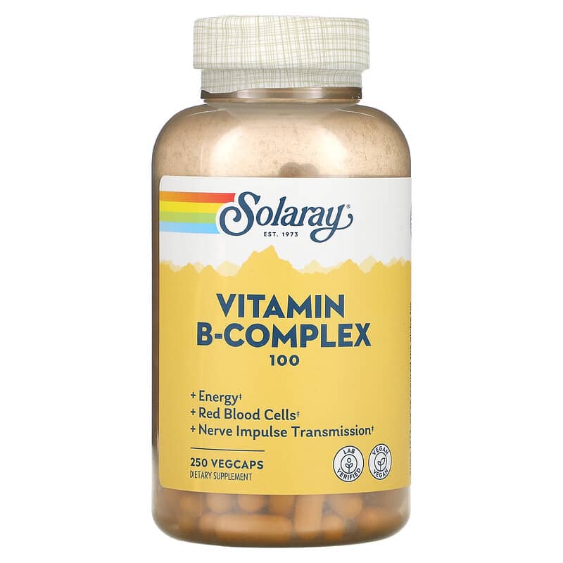 Solaray Vitamin B-Complex 100  250 VegCaps 76280043037
