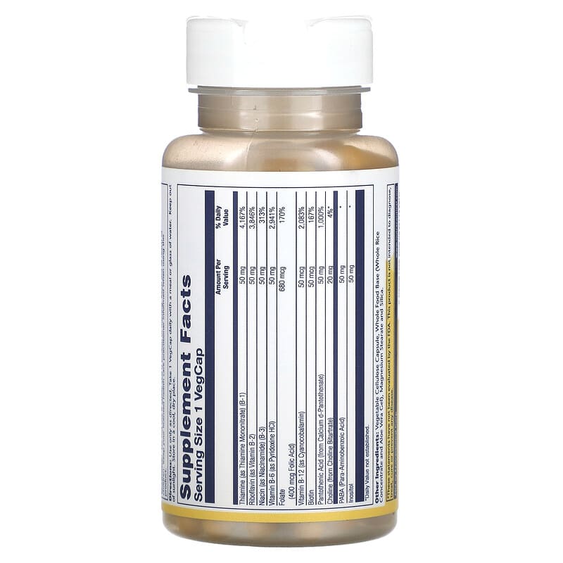 Solaray, Vitamin B-Complex , 50 mg, 100 VegCaps 76280042719