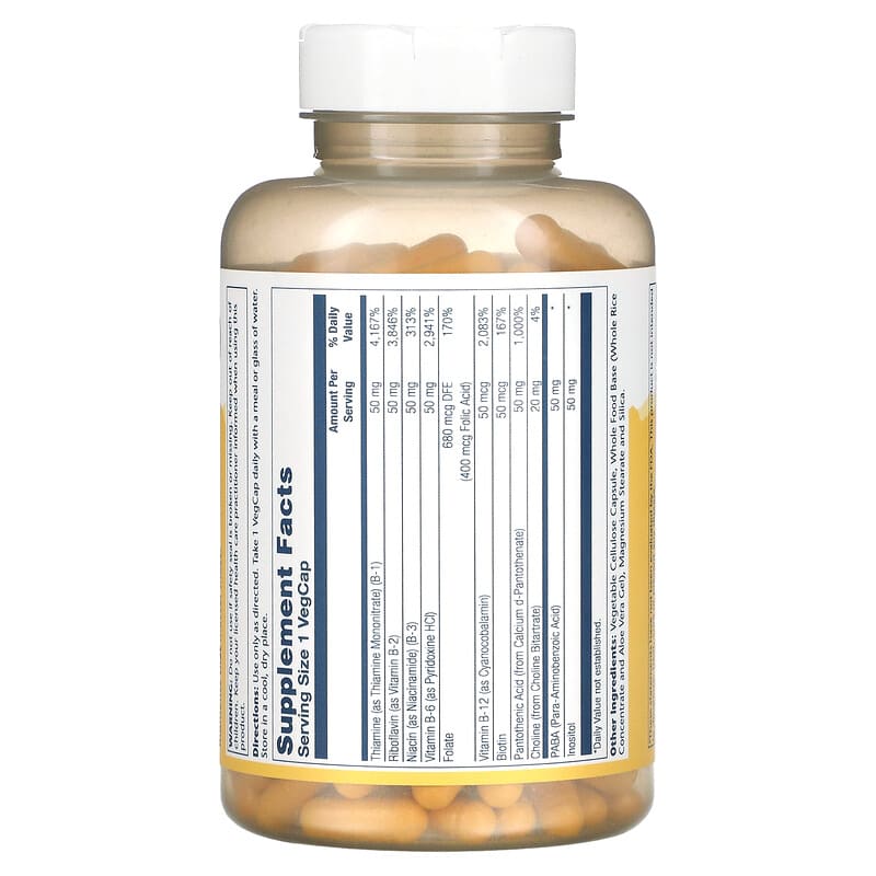 Solaray, Vitamin B-Complex, 50 mg, 250 VegCaps 76280042726