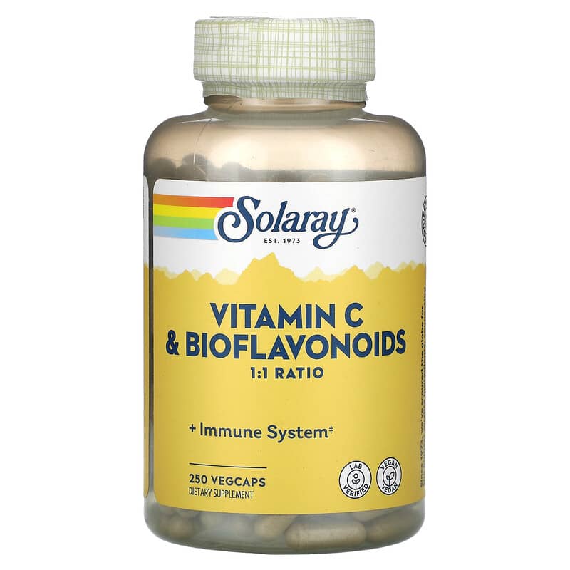 Solaray Vitamin C & Bioflavonoids 250 VegCaps 76280044331