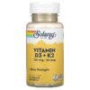 Solaray Vitamin D3 + K2 60 VegCaps 76280385847