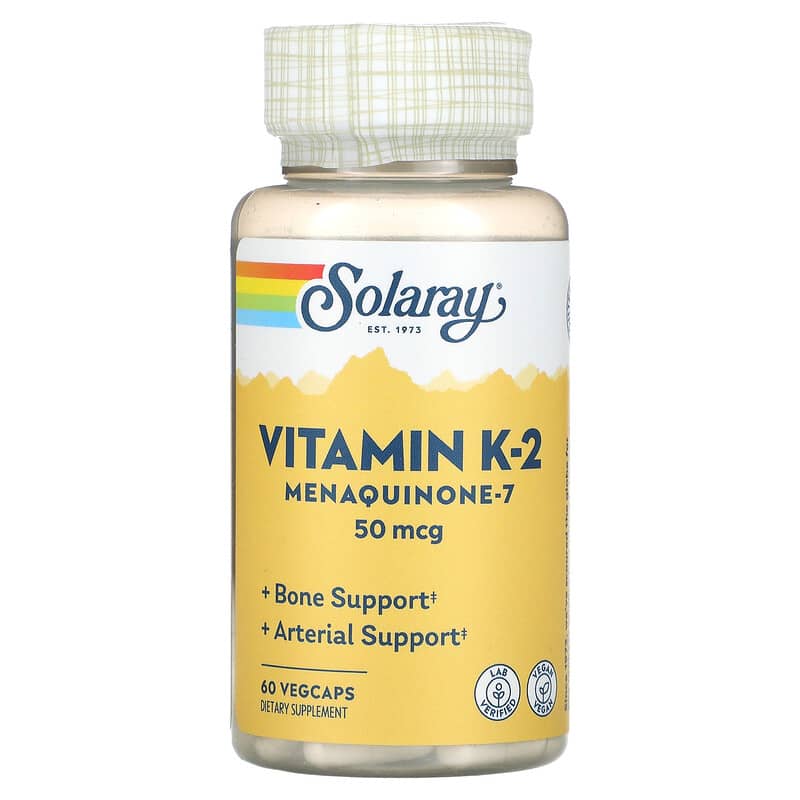 Solaray Vitamin K-2 Menaquinone-7 50 mcg 60 VegCaps 76280874969