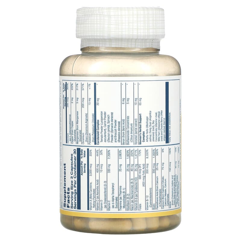 Solaray, Women's Golden Multivitamin, 90 Capsules 76280047929