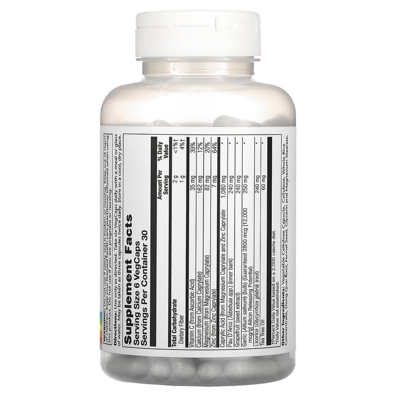 Solaray, Yeast-Cleanse, 180 VegCaps 76280081381