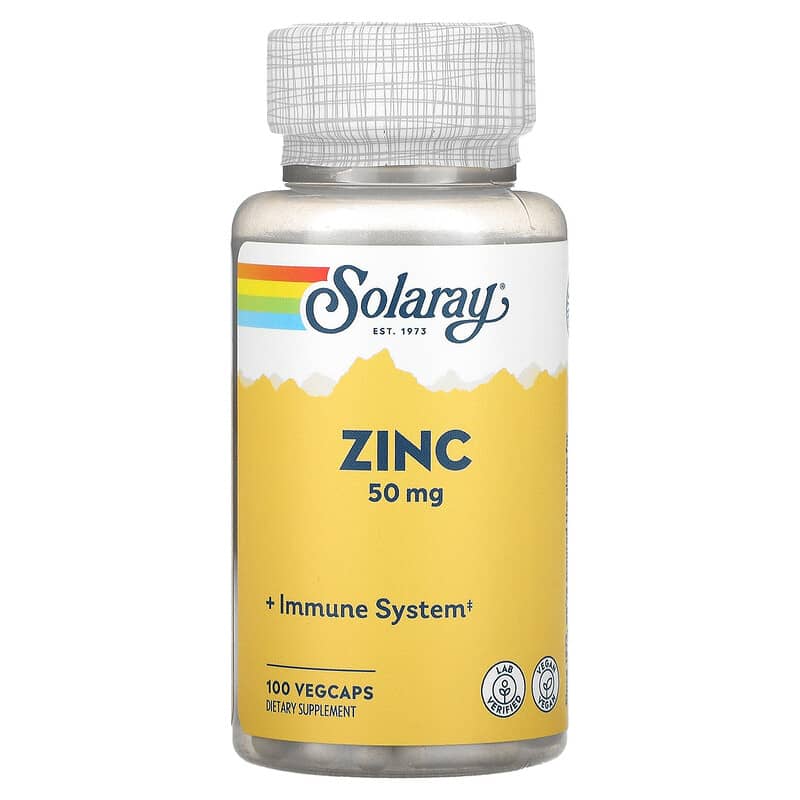Solaray Zinc 50 mg 100 VegCaps 76280047103