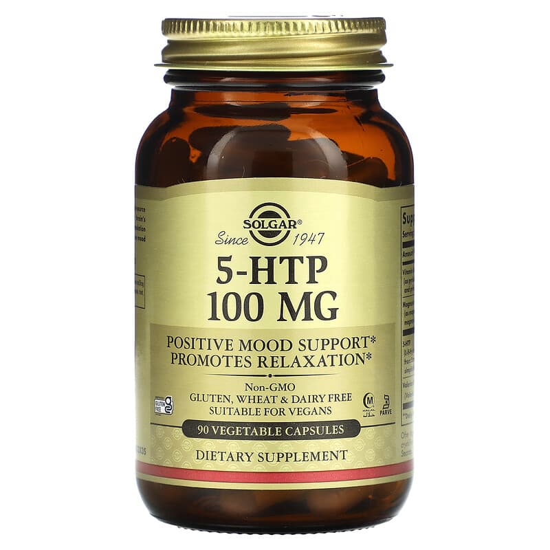 Solgar 5-HTP 100 mg 90 Vegetable Capsules 33984014534