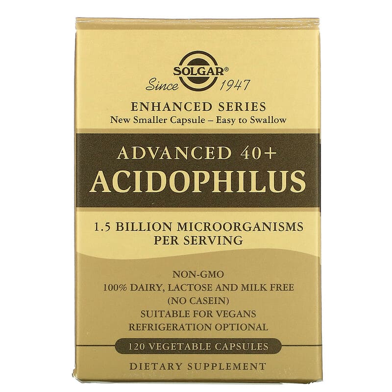 Solgar Advanced 40+ Acidophilus 120 Vegetable Capsules 33984000292