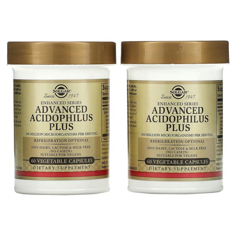 Solgar, Advanced Acidophilus Plus, 120 Vegetable Capsules 33984000254