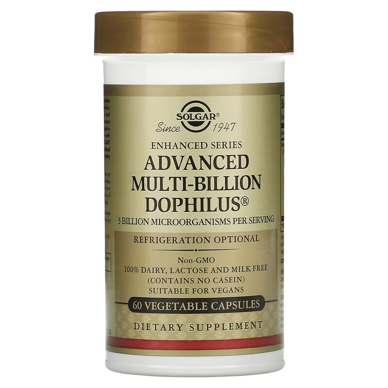 Solgar, Advanced Multi-Billion Dophilus, 60 Vegetable Capsules 33984000391