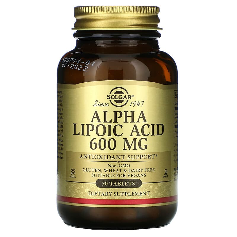 Solgar Alpha Lipoic Acid 600 mg 50 Tablets 33984000544