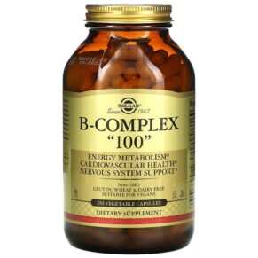 Solgar B-Complex "100" 250 Vegetable Capsules 33984011519