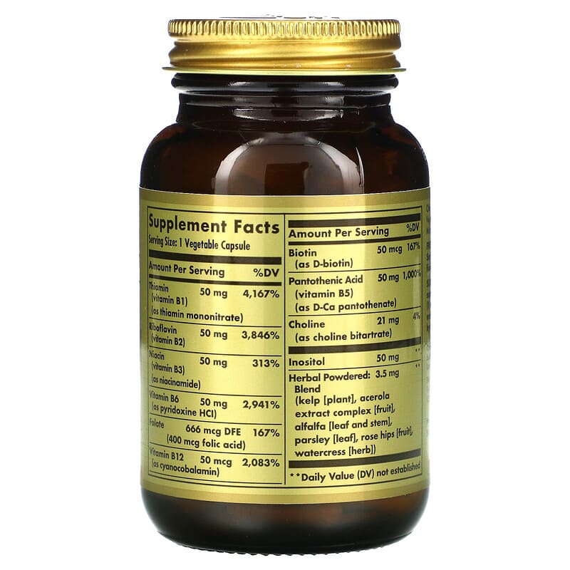 Solgar, B-Complex "50", 100 Vegetable Capsules 33984011212
