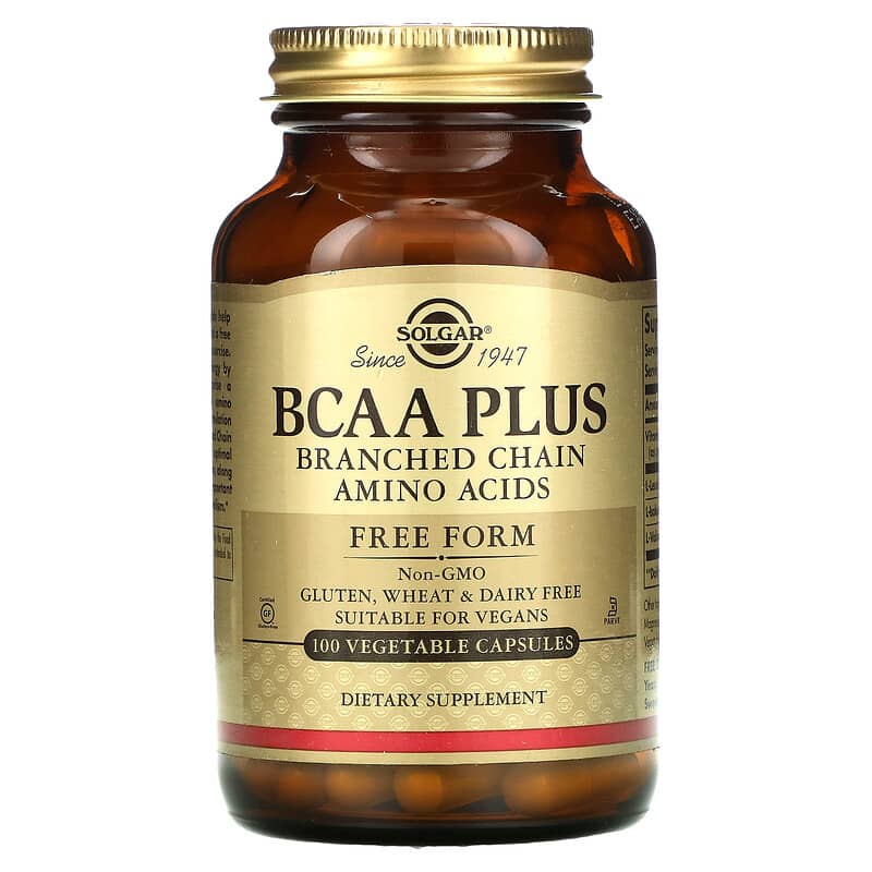 Solgar BCAA Plus Free Form 100 Vegetable Capsules 33984001961