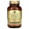 Solgar Biotin 1,000 mcg 250 Vegetable Capsules 33984003125
