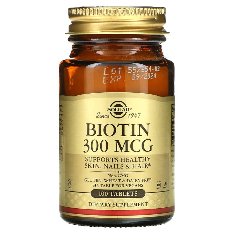 Solgar Biotin 300 mcg 100 Tablets 33984002807