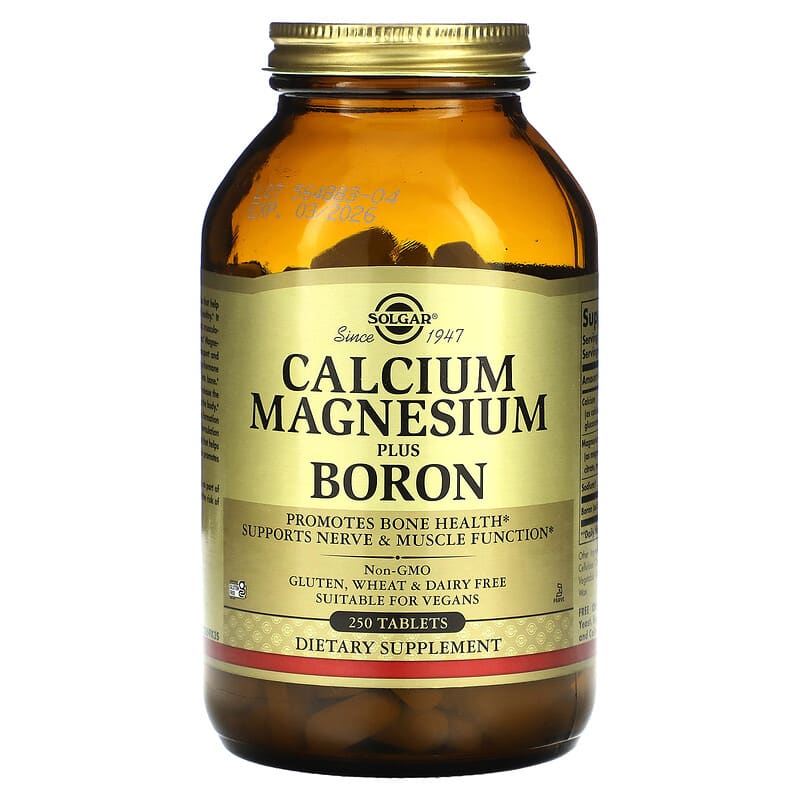 Solgar Calcium Magnesium Plus Boron 250 Tablets 33984005167
