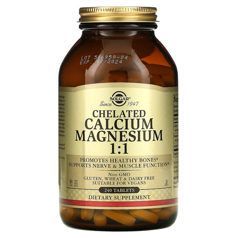Solgar Chelated Calcium Magnesium 1:1 240 Tablets 33984005051