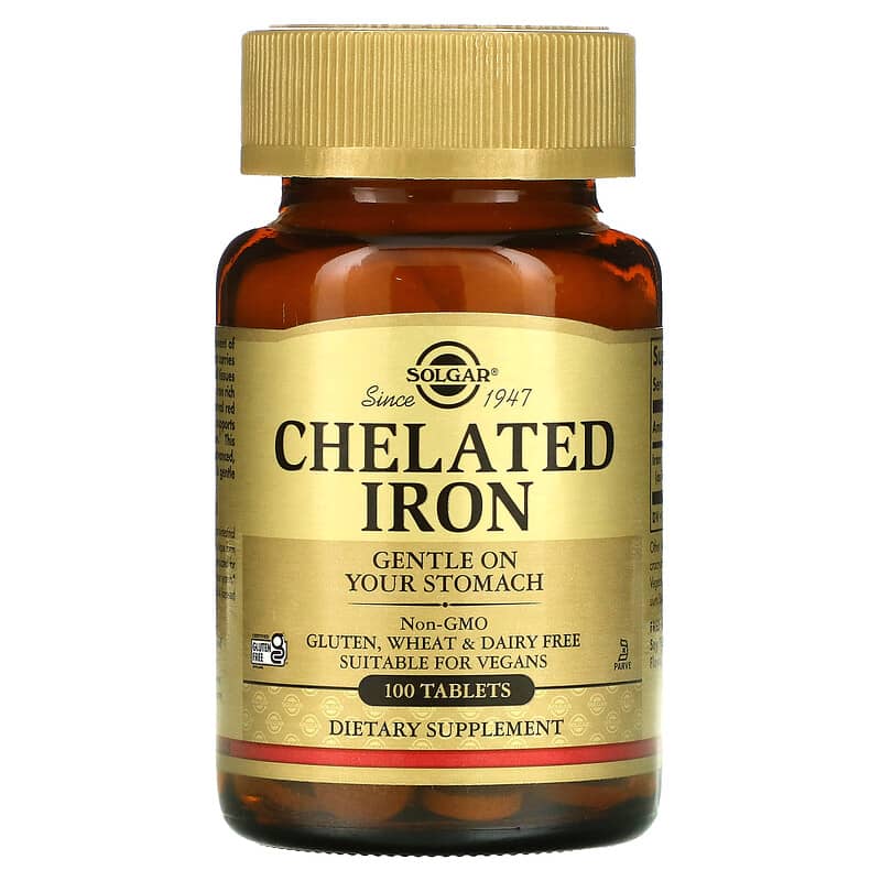 Solgar Chelated Iron 100 Tablets 33984006805