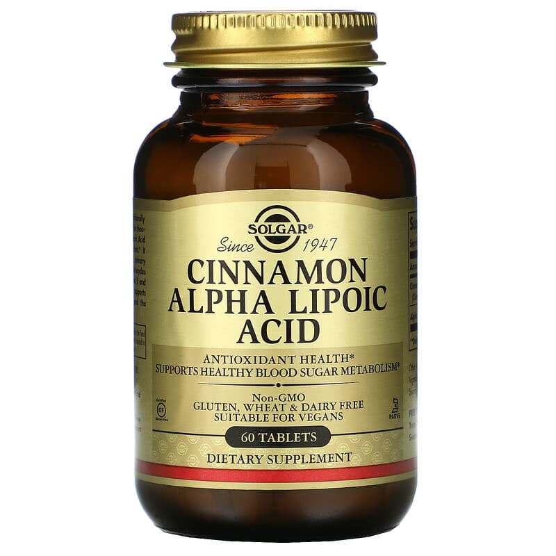 Solgar Cinnamon Alpha Lipoic Acid 60 Tablets 33984008786