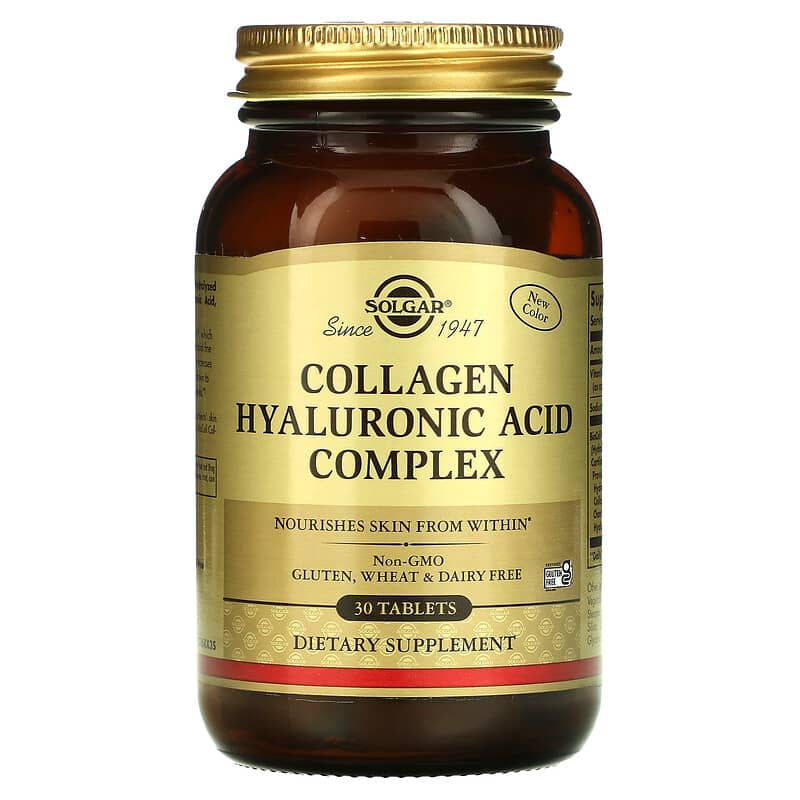 Solgar, Collagen Hyaluronic Acid Complex, 30 Tablets 33984014176