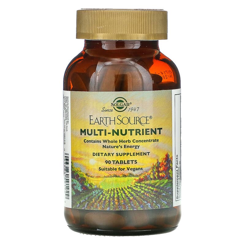 Solgar Earth Source Multi-Nutrient Providing Whole Food Concentrates 90 Tablets 33984591929