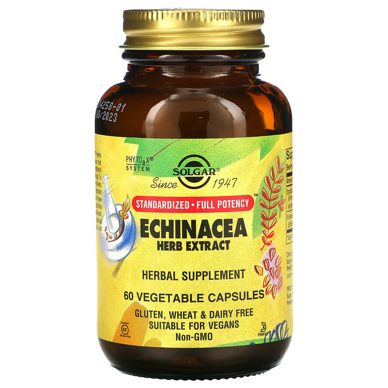 Solgar Echinacea Herb Extract 60 Vegetable Capsules 33984041226